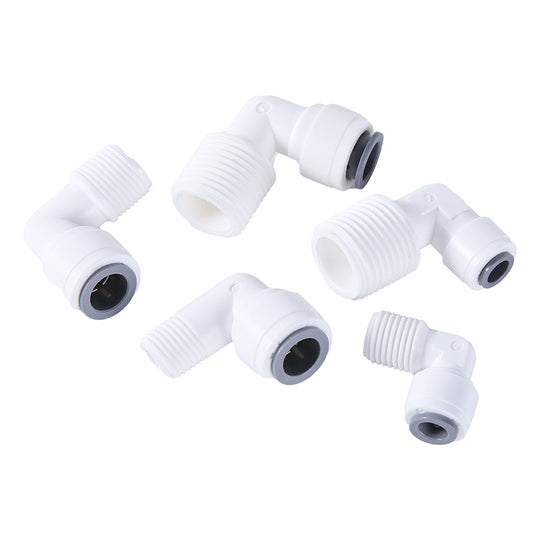 90 Degree Elbow RO Water Fitting 15 Types Male Female Thread 1 Quarter Inch 3 Eighth Inch POM Hose PE Pipe Connector Frontier General Hardware
