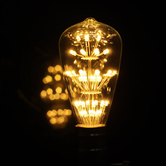 Vintage Edison Style ST64 LED Bulb Starry Firework RGB 3W AC 85 265V E27 Decorative Lighting Frontier General Hardware