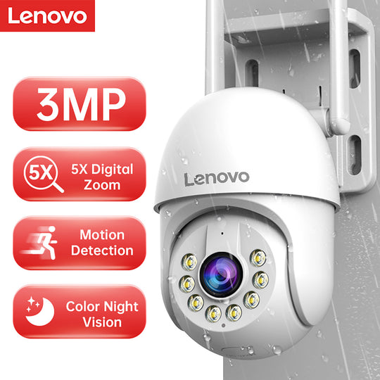 Lenovo 3MP HD Smart WiFi PTZ Outdoor Camera With 5x Digital Zoom Auto Tracking ONVIF CCTV IP Security Surveillance Frontier General Hardware