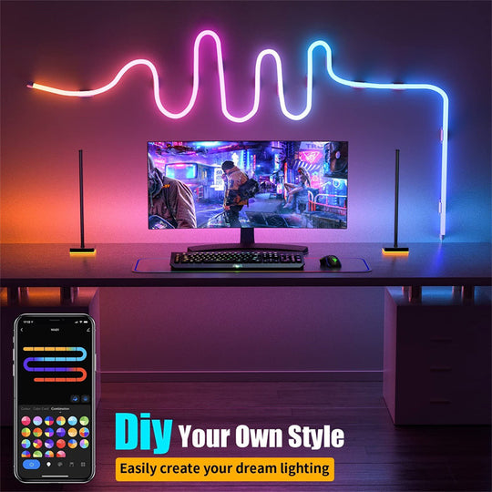 TUYA 12 24V Neon LED Strip Lights 84LEDs Per Meter Silicone Neon Rope Light Music Sync RGBIC Dreamcolor Chasing For Room Frontier General Hardware