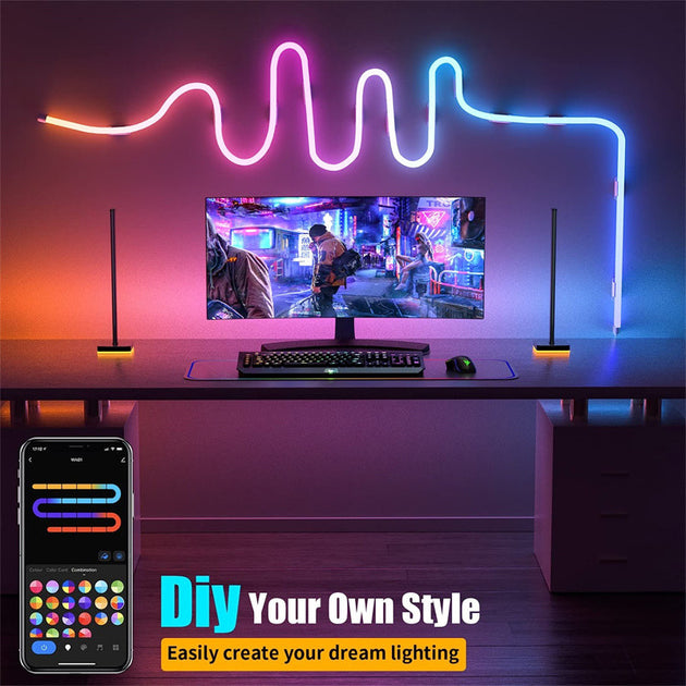 TUYA 12 24V Neon LED Strip Lights 84LEDs Per Meter Silicone Neon Rope Light Music Sync RGBIC Dreamcolor Chasing For Room Frontier General Hardware
