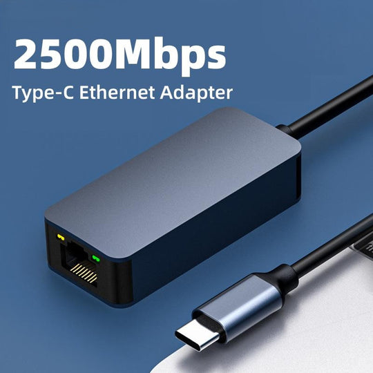 2.5G USB C To RJ45 Ethernet Adapter RTL8156 2500Mbps Network Card For MacBook Windows Laptop Frontier General Hardware
