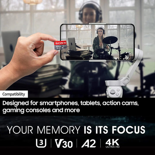 Sony Micro SD Card 128GB 256GB 512GB A2 U3 V30 170MBps High Speed 4K Ready For Steam Deck Drone Camera Frontier General Hardware