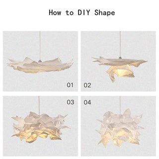 43cm Cloud Lamp Shade DIY Art Flower Light Shade Ceiling Lampshade Decoration Chandelier Pendant For Living Room Bedroom Frontier General Hardware