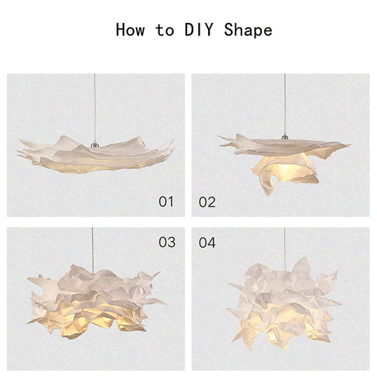 43cm Cloud Lamp Shade DIY Art Flower Light Shade Ceiling Lampshade Decoration Chandelier Pendant For Living Room Bedroom Frontier General Hardware