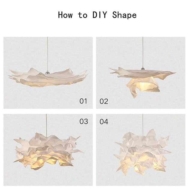 43cm Cloud Lamp Shade DIY Art Flower Light Shade Ceiling Lampshade Decoration Chandelier Pendant For Living Room Bedroom Frontier General Hardware