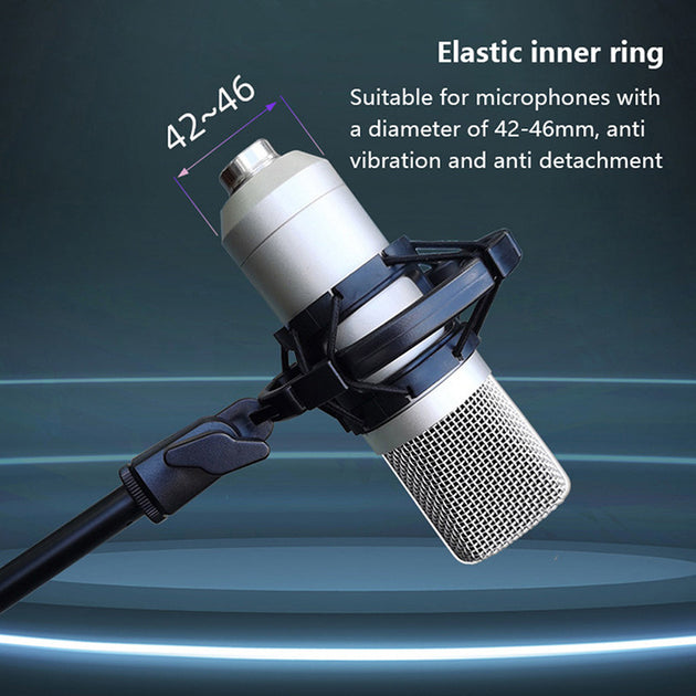 Universal Condenser Microphone Shock Mount Holder Studio Bracket For Large Diaphragm Mic Clip Anti Vibration ABS Frontier General Hardware