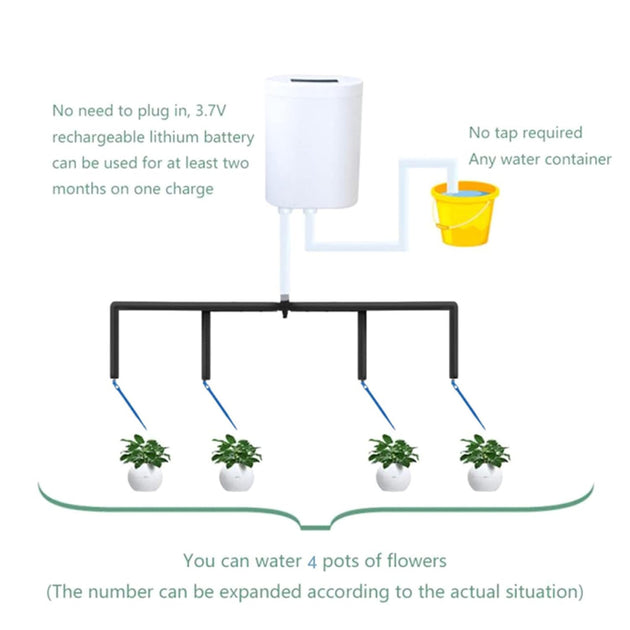 Automatic Plant Watering Pump with Sprinkler Drip Irrigation System Kit for Home Garden 2 4 8 16 Heads Timer Frontier General Hardware