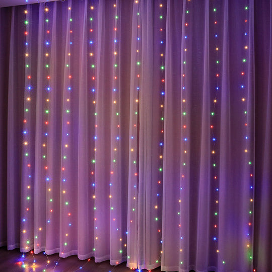 3/4/6m Curtain LED String Lights Garland USB Festoon Remote Control Fairy Garland Lights Christmas Decoration for Bedroom Home Frontier General Hardware