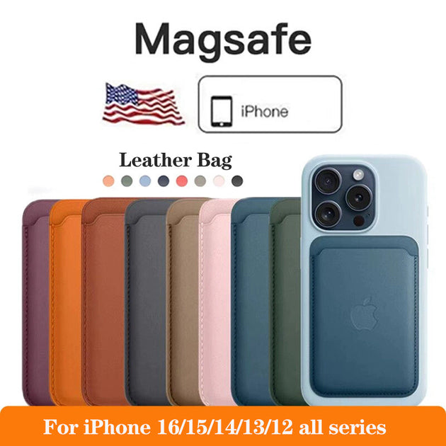 Luxury Original Apple Magsafe wallet Leather Case For iPhone 12 13 14 15 16 Pro Max S24 Card Holder Phone Bag Cover Accessories Frontier General Hardware