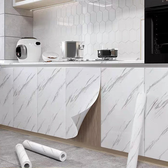 Marble Self Adhesive Vinyl Wallpaper For Kitchen And Furniture Waterproof Heatproof Easy To Clean 40cm Wide By 1m Long Frontier General Hardware