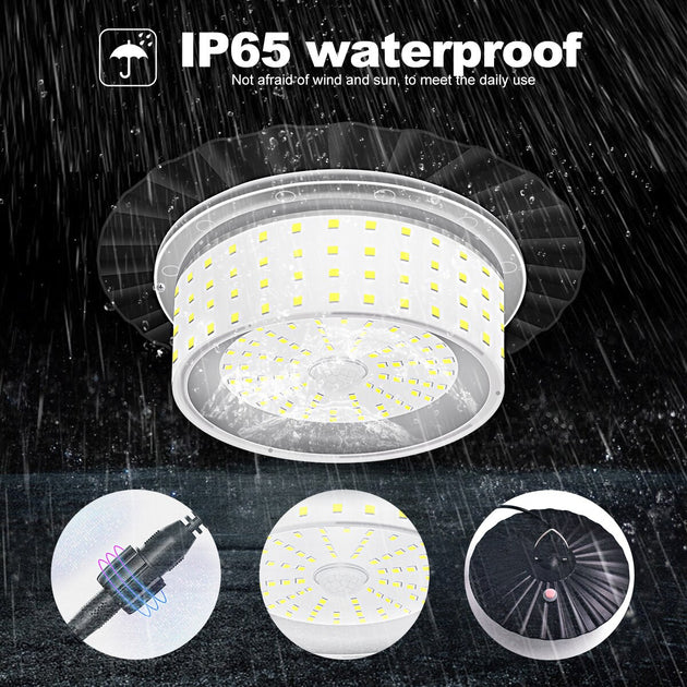 1pcs Portable Solar Pendant Light Indoor Outdoor 360°Glow 244LED Waterproof Solar Light for Shed Camping Gazebo With 5 Modes Frontier General Hardware