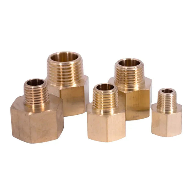 Brass NPT BSP Female To Male Reducer Bushing Pipe Fitting Adapter Coupler Set One Eighth To Three Quarters Inch Frontier General Hardware