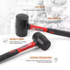 Double-sided Rubber Hammer with Insulated Hand Tools and Non-slip Handles
