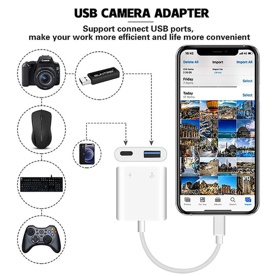 USB C To USB A 3.0 Adapter With Charging OTG Cable Type C Splitter USB Female Adapter OTG For Mouse Keyboard Frontier General Hardware