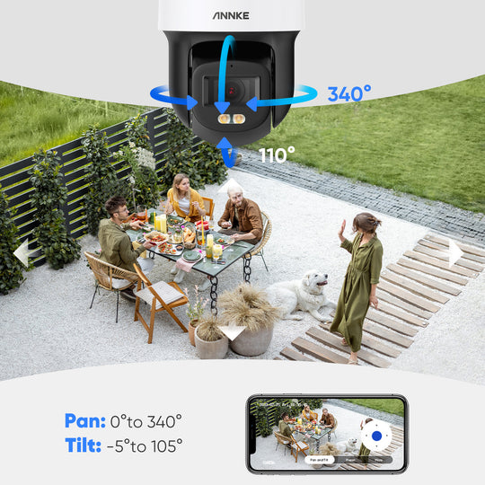 Annke 6MP POE Full Color Camera Outdoor POE Two Way Audio Security Camera Protection 2.8 MM Lens Video Surveillance For NVR Kit Frontier General Hardware