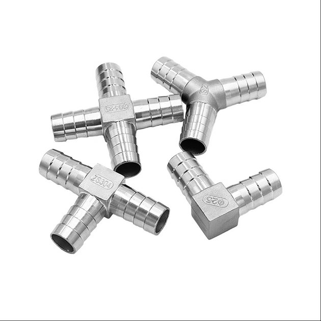 304 Stainless Steel Barb Hose Fittings Set T Y L Cross Joints 6mm 8mm 10mm 12mm 13mm 14mm 15mm 16mm 20mm 25mm Frontier General Hardware