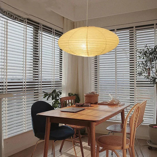 Denmark Rice Paper Pendant Lamp Ceiling Suspension 50cm And 60cm Diameter Metal And Paper E27 AC 90 To 260V White Shade Frontier General Hardware