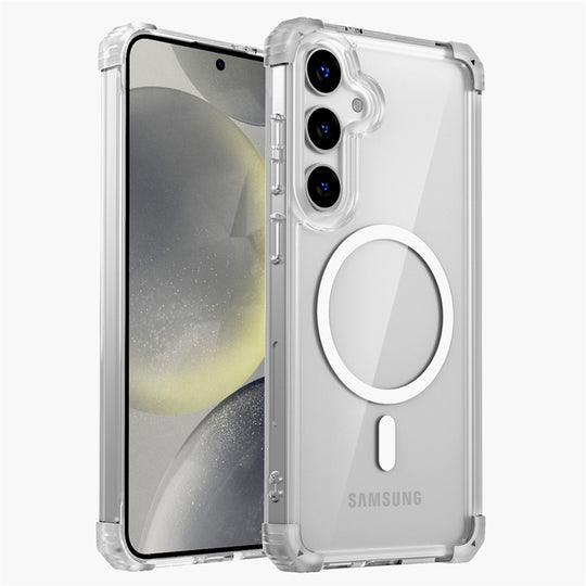 Shockproof Armor Transparent Case For Samsung Galaxy S25 S24 S23 S22 Note 20 Ultra Plus FE S24FE S23FE For Magsafe Charge Covers Frontier General Hardware