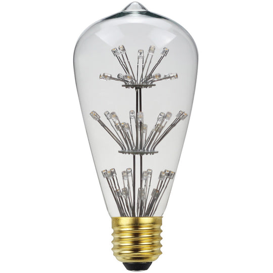 Vintage Edison Style ST64 LED Bulb Starry Firework RGB 3W AC 85 265V E27 Decorative Lighting Frontier General Hardware