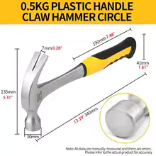 Claw Hammer 2P 3P Heavy Duty Octagonal Hammer Nail Lifting Crushing Hammer Professional Construction Multifunctional Hand Tools
