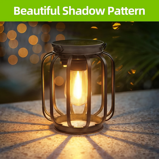 Solar Lantern Outdoor Light Metal Hanging Light Brighter Hanging Solar Chandelier For Courtyard Garden Decoration Frontier General Hardware