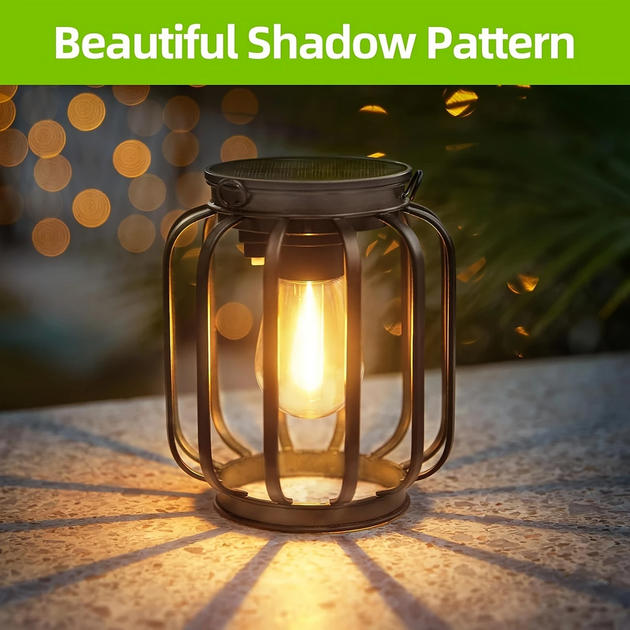 Solar Lantern Outdoor Light Metal Hanging Light Brighter Hanging Solar Chandelier For Courtyard Garden Decoration Frontier General Hardware
