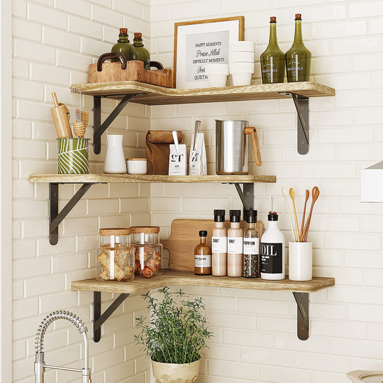 Corner Wall Mounted Shelves Wood Floating Shelf For Storage And Home Decor Bedroom Living Room Bathroom Kitchen Office Frontier General Hardware
