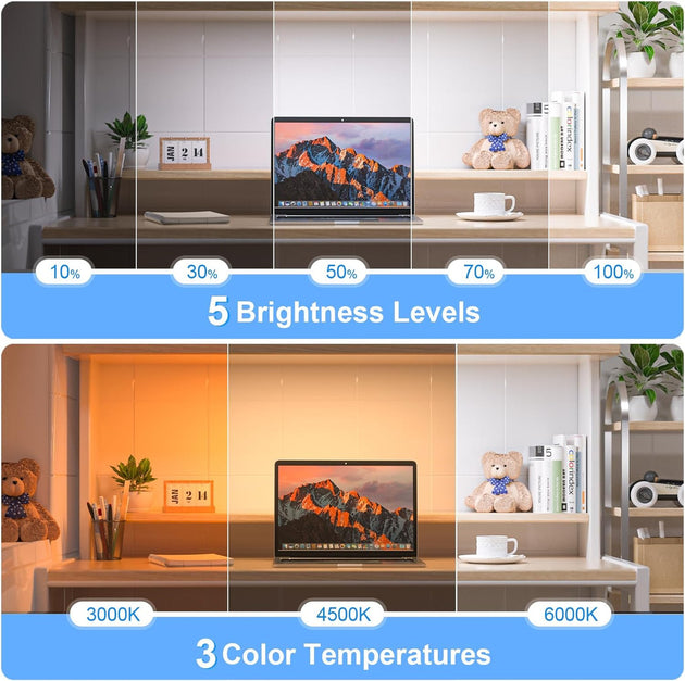 Willed 5W Dimmable Night Light Three Color Makeup Light With 2500mAh Rechargeable Under Cabinet Closet Bedside Desk Frontier General Hardware