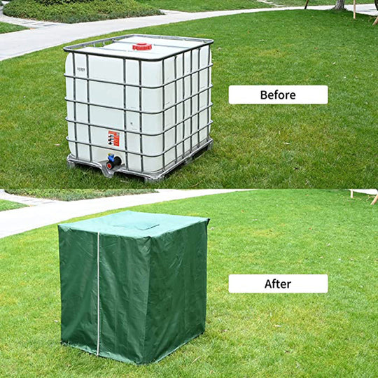 New 1000L IBC Tank Cover Container Aluminum waterproof and Dustproof Cover Rainwater Tank Oxford Cloth UV Protection Cover Frontier General Hardware