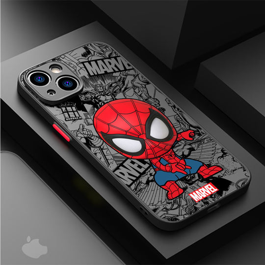 Cartoon Marvel Groot Spiderman Case for iPhone SE 7 8 11 XR X XS 12 Mini 13 Pro Max 14 Plus 15 Shockproof Armor Frontier General Hardware