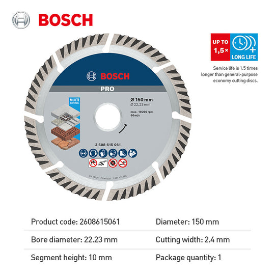 Bosch PRO Series General Purpose Wood Cutting Disc 150mm 52 Teeth Bore 22mm Circular Saw Blade Frontier General Hardware