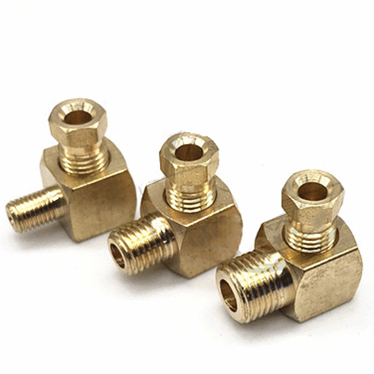 Brass 90 Degree Tube Union Compression Fitting With BSP And Metric M6 M8x1 M10x1 Threads For 4mm And 6mm Tubing Frontier General Hardware