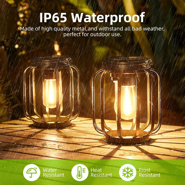 Solar Lantern Outdoor Light Metal Hanging Light Brighter Hanging Solar Chandelier For Courtyard Garden Decoration Frontier General Hardware