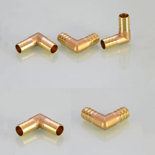 Brass Hose Barb Fitting 90 Degree Right Angle Elbow Barbed Pipe Connector 4mm to 19mm OD Frontier General Hardware