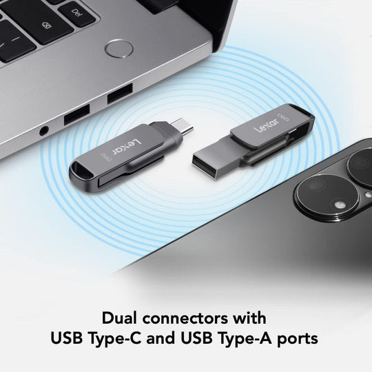 Lexar 64GB Type-C Dual Port U Drives 128GB D400 USB 3.1 256GB 130MB/s Metal Flash Drive for Mobile Phone Computer 32GB 100MB/s Frontier General Hardware