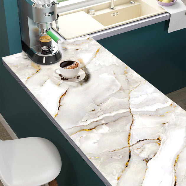 Marble Pattern Self Adhesive Wallpaper For Home Decoration Dining Room Kitchen Living Room Wall Oil Resistant Sticker Frontier General Hardware