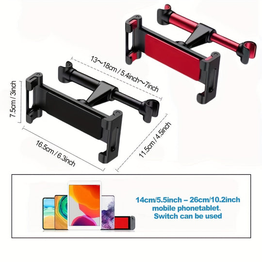 Universal Car Tablet Holder Back Seat Headrest Mount Fits 4 to 13 Inch Tablets 360 Degree Rotation Frontier General Hardware