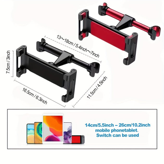 Universal Car Tablet Holder Back Seat Headrest Mount Fits 4 to 13 Inch Tablets 360 Degree Rotation Frontier General Hardware