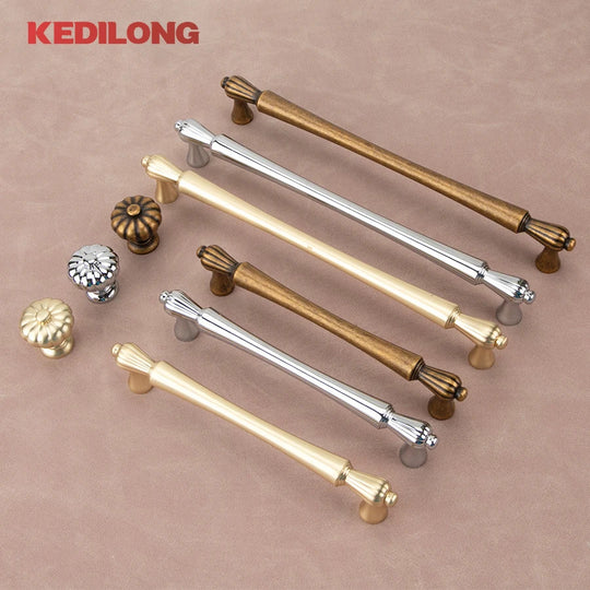 Modern Luxury Zinc Alloy Drawer Knob Pull Handle For Kitchen Cabinets 96mm 128mm 192mm Frontier General Hardware