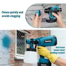 Makita BL1860 18V Battery 1L Cordless Portable Paint Sprayer Set Auto Furniture Spray Painting Tool