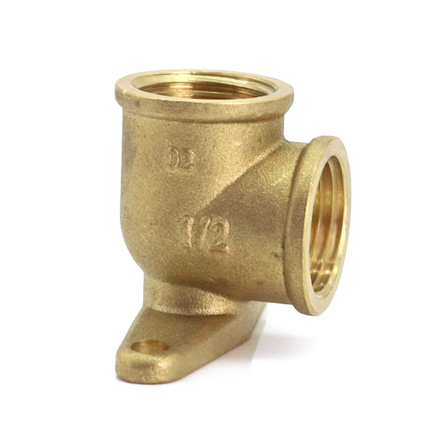 Brass Half Inch BSP Female Elbow Coupler Copper Adapter With Base For Garden Irrigation Frontier General Hardware