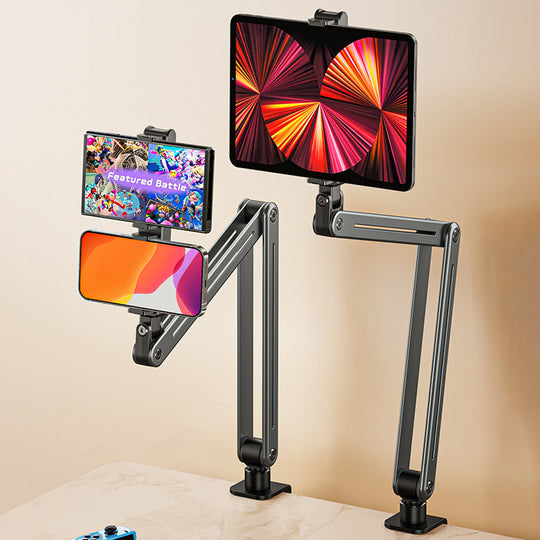 Foldable Bed/Desk Arm Mount Tablet Holder 360° Rotation Adjustable Aluminum Alloy Tablet Stand for IPad iPhone 4-12.9Inch Device Frontier General Hardware