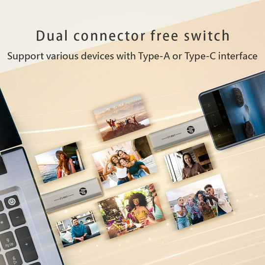HP Type C USB Flash Drive Two In One 64GB 128GB 256GB Dual Use Rotating USB 3.2 For Computer And Mobile Frontier General Hardware