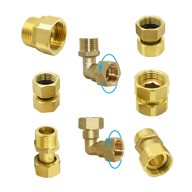 Brass G1/2 To G3/4 Threaded Elbow Connector 90 Degree Copper Plumbing Fittings Male Female Water Pipe Frontier General Hardware