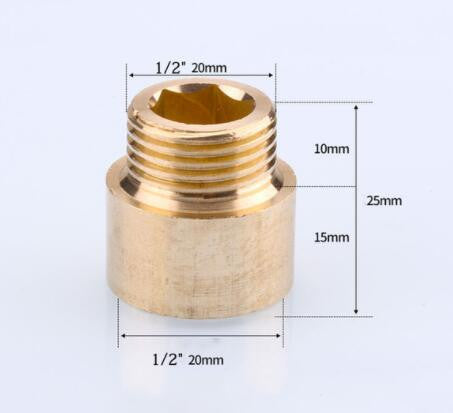 Brass Half Inch BSP Female To Male Thread Extension Pipe Fitting Connector 1 Piece Available In 10mm To 50mm Lengths Frontier General Hardware