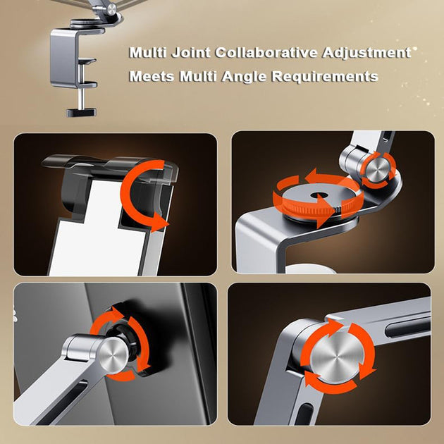 Dktop Magnetic Tablet Phone Stand Magnetic Phone Adjustable Boom Arm Stand Suitable for iPad Lazy Folding Aluminum Alloy holders Frontier General Hardware