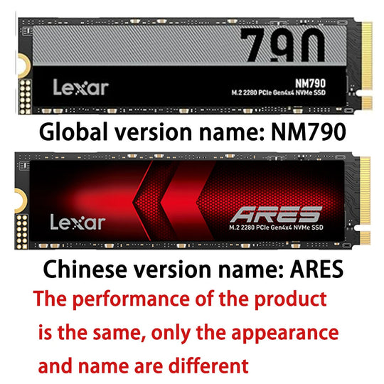 Lexar ARES/NM790 ssd m2 nvme pcie 4 M2 2280 Internal Solid State Drives 1TB 2TB 4TB 8TB PC Laptop Hard Drive TLC Dynamic Caching Frontier General Hardware