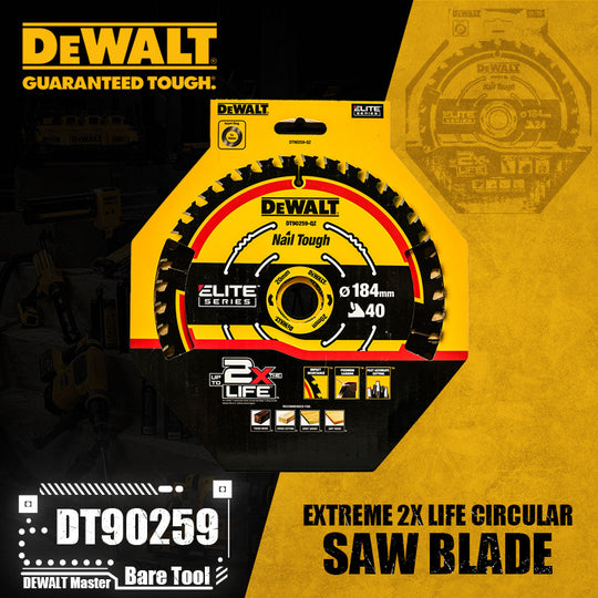 DeWalt Extreme 2X Life Circular Saw Blade 184 Mm 24T 16 To 20 Mm Arbor For Portable Saws Hardwood Plywood MDF Frontier General Hardware