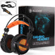SADES USB 7.1 Stereo wired gaming headphones game headset over ear with mic Voice control for laptop computer gamer|Phone Earphones & Headphones